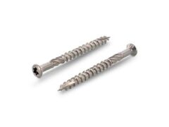 100 x Lisensenkkopf Terrassenbauschrauben, Schneidkerbe Edelstahl C1,  5,0x70 TX25