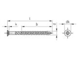 100 x T-Drill Liseko-Terrassenbauschrauben, Schneidkerbe Art. 9043  Edelstahl 1.4006,  5,0X80/52 TX25 (ETA)
