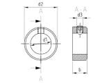 100 x Stellringe mit Gewindestift DIN914 M4X5 DIN 705 - A2 - Ø6