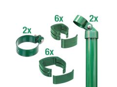 Zaunanschluss-Set 810mm zum Einbetonieren - Grün