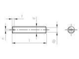 200 Stück DIN 551 - Gewindestift mit Schlitz und Kegelkuppe - A2 - M4 x 12