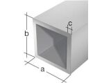 Vierkantrohr Alu Silber eloxiert - 1000mm - 25 x 25 /...