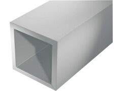 Vierkantrohr Alu Silber eloxiert - 2000mm - 20 x 20 / 1,5mm Wandstärke