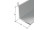 Winkelprofil gleichschenklig Alu Silber eloxiert - 2000mm - 40 x 40 x 2,0
