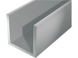 U-Profil Alu Silber eloxiert - 2000mm - 19 x 15mm - für 16mm Platten