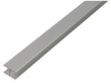 H-Profil Alu Silber eloxiert - 2000mm - 22 x 30mm f&uuml;r 19mm Platten