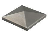 Pfostenkappe f&uuml;r quadratische Metallpfosten 100x100mm Metall roh