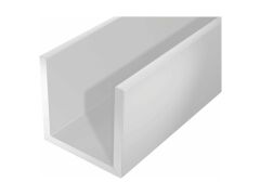 U-Profil Kunststoff Weiß - 2000mm - 10 x 12 / Stärke 1,0mm / Innenmaß 10,0 mm