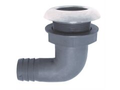 Borddurchlass mit Schlauchanschluss, 90° A4/Kunststoff für Schlauch 25mm (1")