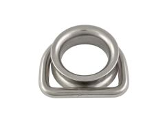 D-Ring mit Kausche, Segelecke Edelstahl A4 8x50mm, für 8mm Seil