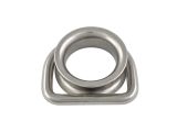 D-Ring mit Kausche, Segelecke Edelstahl A4 10x65mm, f&uuml;r 10mm Seil