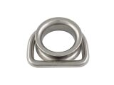 D-Ring mit Kausche, Segelecke Edelstahl A4 10x65mm,...
