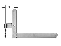 1 Paar Winkelband 16mm Rolle / 250x600, Feuerverzinkt