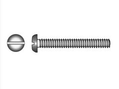 SB DIN 84 Zylinderschraube mit Schlitz Edelstahl A2 M4x16 (8x) + Mutter M4 SW7 (8x)