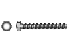 SB DIN 933 Sechskantschraube Edelstahl A2 M6x60 SW10 (4x) + Mutter M6 SW10 (4x)