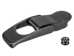 Überfallscharnier Edelstahl A4 82mm, Schwarz matt