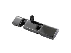 Schieberiegel mit Abdeckung, federgelagert A4/Nylon 67mm, für Aufbau, Schwarz glanz