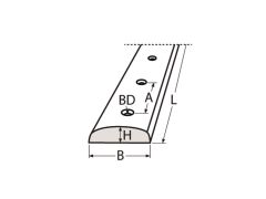 1,5m Scheuerleiste halbrund, massiv Edelstahl A4 14x4mm poliert/gebohrt