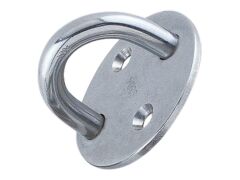 Augplatte rund Edelstahl A4 33mm, Bügel 5x12mm