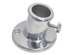 Flaggenstockhalter, 80° Edelstahl A4 65mm, für Rohr max.26mm