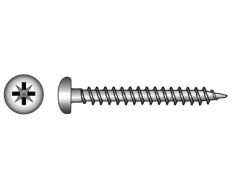 SB Rundkopf Holzbau- Universalschrauben Edelstahl A2 4,0x50 PZ2 (6x)