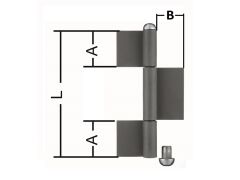 Konstruktionsband KO 4 - 3-teilig Länge 240mm - 16mm Stift