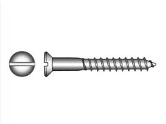 SB DIN 97 Senkkopf Holzschraube mit Schlitz Edelstahl A4 4x40 (6x)