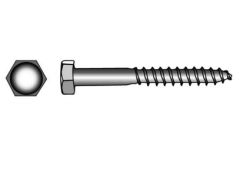 SB DIN 571 Seckskant Holzschraube Edelstahl A4 (8x)40 SW13 (4x)