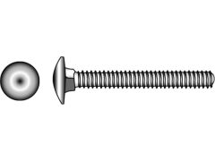 SB DIN 603 Schloßschraube Edelstahl A4 M6x25 (4x) + Mutter M6 SW10 (4x)