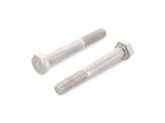 SB DIN 931 Sechskantschraube Teilgewinde Edelstahl A4 M10x80 SW17 (2x) + Mutter M10 SW17 (2x)