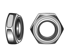 SB DIN 985 Sicherungsmutter niedrige Form Edelstahl A4 M6 SW10 (4x)