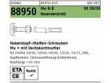 50 x  Hammerkopf-/Halfen-Schrauben m. Mutter 4.6 HS 50/30 Stahl feuerverzinkt - M12 x 60