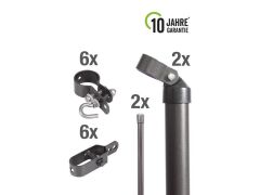 Zauneck-Set für Zaunhöhe 1200mm zum Einbetonieren - anthrazit