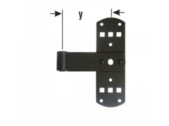 Kreuzband - 10mm Rolle genietet - Schwarz