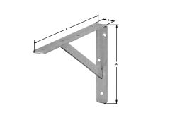 Stegkonsole - weiß beschichtet - 330 x 500mm - Tragkraft 200Kg