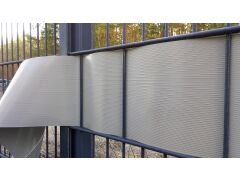 10er Pack Sichtschutzstreifen aufgerollt -  RILLEN 191 x 2530mm - 1,5mm stark - RAL 7030 Steingrau