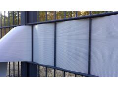 10er Pack Sichtschutzstreifen aufgerollt -  RILLEN 191 x 2530mm - 1,5mm stark - RAL 7040 Fenstergrau