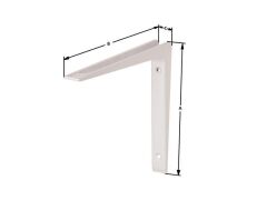 Alu Druckguss Konsole / Regalträger Weiß beschichtet - 200 x 300mm