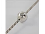 Kugel-Klemmstopper, poliert A4  6mm M6 26mm