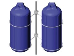 Fenderhalter, 2-fach, klappbar A2  Fender max.200mm