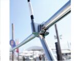 Relinghalter für Sonnensegelmast A4  Typ B, für Reling 32mm, Mast 22mm