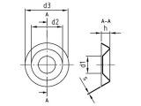 1000 x Rosetten, gestanzt NF E 27-619 Edelstahl A4 - M4