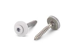 200 x Spenglerschrauben 2tlg. mit Dichtscheibe 15 mm Art. 9087 A2 4,5X30 TX20 - RAL 9010