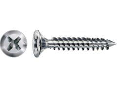 2000 x FEX Beschlagschraube Senkkopf Kreutzschlitz H2, Titan Silber 4x33