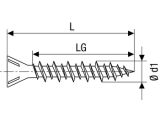 1000 x SPAX GIX-C Gipsfaserplatten HILO-Gewinde 3,9x30