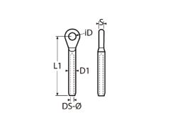Augterminal A4  2mm, Auge 5,4mm
