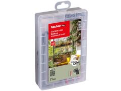 1 x fischer EasyDIY DuoPower Dübel + Schrauben + Handschuhe (71 Teile)
