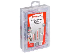 1 x fischer Praktische Helfer Feucht + Außen DuoPower Dübel + A2 Schrauben (120 Teile)