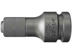 1 x fischer Stecknuss Bitaufnahme mit Antrieb 1/2" und Aufnahme 1/4"