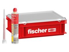 10 x fischer FIS VL 300 T im Handwerkerkoffer 10 x kartusche, 20 x Statikmischer